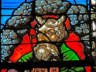 Window depicting Moses at the Transfiguration by French School